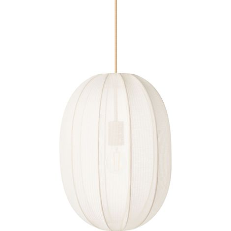 Lampada a sospensione di design moderno Plafoniera in nylon sintetico Paralume bianco Padamo