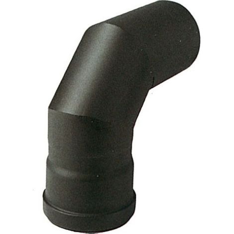 curva gomito 90o acciaio 8 cm 80 mm nero per stufe a pellet 1,2 mm porcellanato
