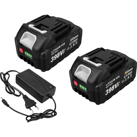 Batteria ricaricabile agli ioni di litio, capacità 22500 mAh, compatibile con utensili elettrici, 2x398VF-1xCharge (1/2)