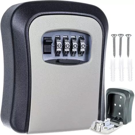 Coffre-fort à clés Malatec avec serrure à combinaison, boîte à clés sécurisée pour extérieur, rangement pratique pour clés (1/5)