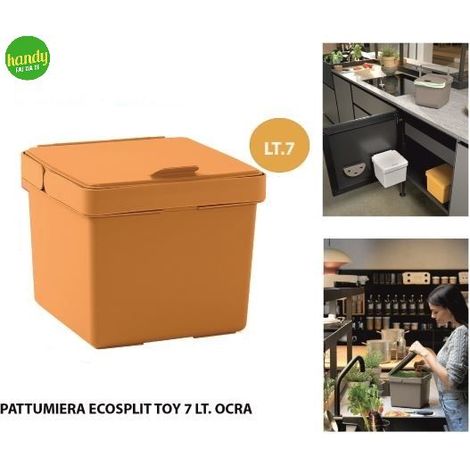 Pattumiera Ecosplit Veca Toy 7L Ocra