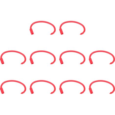 Lot de 10 anneaux nasaux en plastique pour vaches, grands anneaux nasaux pour l'élevage bovin, anneaux de traction pour le bétail (1/5)