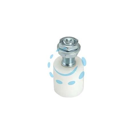 OLIVA PER CANCELLO IN NYLON BIANCO ART.450 - ø mm.30x40h. - perno filettato M14