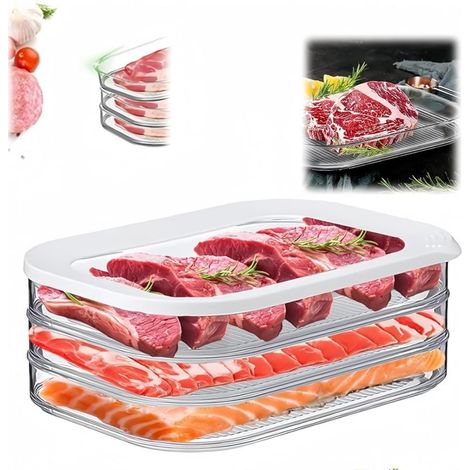 Kühlbox für Wurstwaren, Speckbox, Wurstwarenbox, stapelbare Aufbewahrungsbox für kalte Fleischwaren