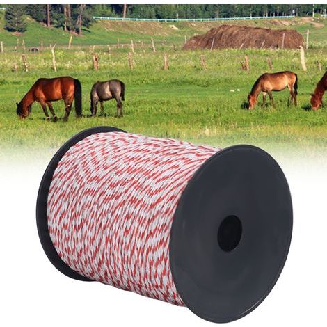 Câble d'alimentation pour clôture électrique 500m, accessoires pour ferme, ranch, chevaux, bétail, moutons, chiens (1/5)
