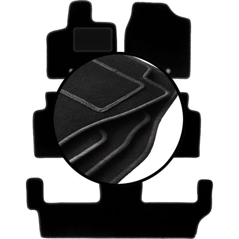 Jeu de tapis de sol en velours pour : Dodge Grand Caravan IV 7 places (2008-2016)