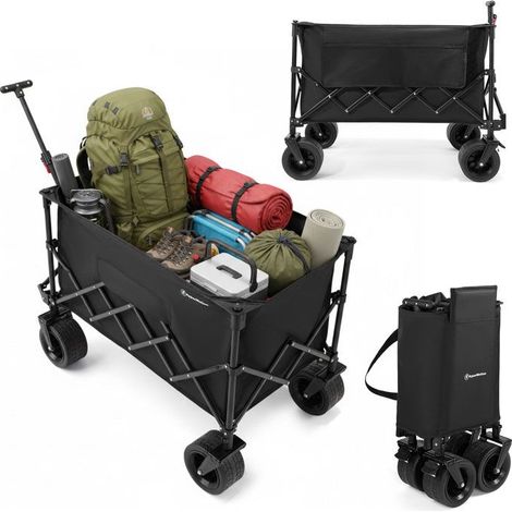 Carro de transporte plegable - HYPERMOTION - HyperMotion XL - 200 L - Carga máxima 80 kg - Ruedas todoterreno de 7" (1/5)