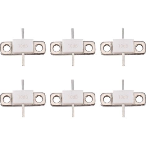 6 x 10 dB 100 W Flanschdämpfungsglied, 100 W, 10 dB, DC-3 GHz, 50 Ohm, vollgeflanscht, niedriges Stehwellenverhältnis (1/5)
