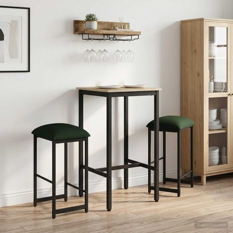 vidaXL Tabouret de bar 2 pc Vert foncé 40 x 32 x 64 cm (1/5)