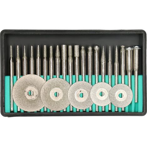 KOTARBAU Lot de 25 mini fraises et disques de fraisage pour outils rotatifs, modélisme. (1/5)