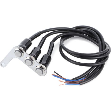 Interrupteur de guidon pour moto, pièce de rechange étanche pour phare, klaxon et clignotants (1/4)