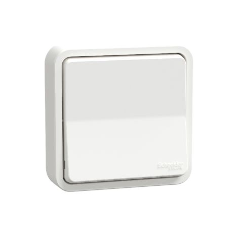 Schneider - Mureva Styl - Bouton poussoir - Encastru00e9 - Blanc - Ref. : MUR39027+MUR39107 (1/5)