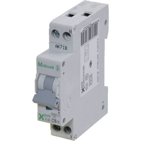 Interruptor autom. 16A,1P+N,C EATON 16A PLN6C161N