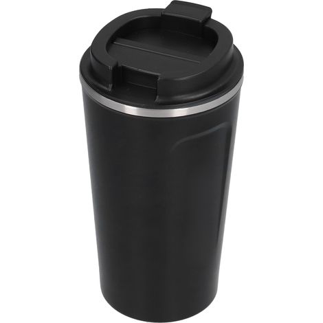 510 ml Edelstahl-Doppelwand-Isolierbecher für Autoreisen, Schwarz (1/5)
