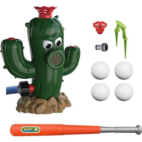 Jeu de baseball aquatique 2 en 1 avec jet rotatif à 360° pour enfants, idéal pour jouer dehors en plein air. Parfait pour les garç (1/5)