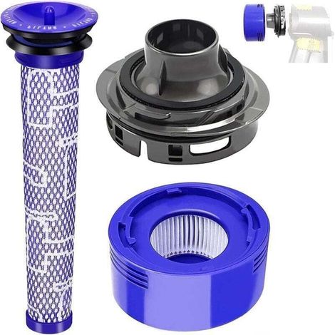 Filtre Accessoires pour Dyson V7 V8 aspirateur, XU, Couvercle arrière du moteur + filtre arrière + remplacement du jeu de filtre pour Dyson V7 V8 Affairs à vide