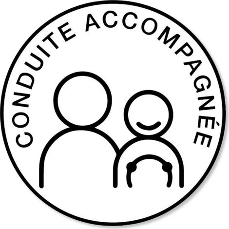 Disque Conduite accompagnée AAC pour jeune conducteur diamètre 15cm Voiture Auto Fixation Magnétique Carrosserie Métallique Véhicule