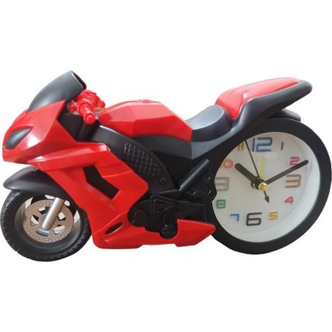 Réveil de chambre, réveil moto, horloge de bureau décorative pour étudiant-F (1/3)