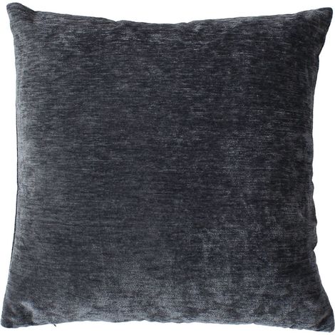 Coussin déhoussable en velours Gris Foncé 40x40 cm