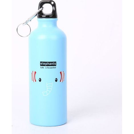 Bouteille Isolante - Aluminium Double Paroi - 500 Ml - Pour Enfants Et Sport - Éléphant Dessin Animé (1/4)