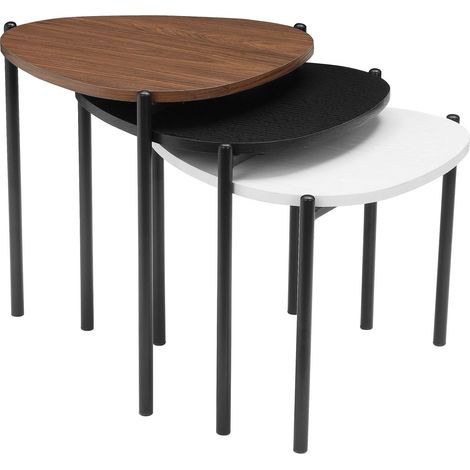 Tables gigognes ensemble de 3 pièces en effet bois (1/5)