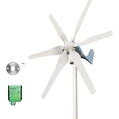 Generador de turbina eólica, 6 palas, solución energética autónoma, con MPPT gratuito, 3000 W-a, 24 V (1/2)