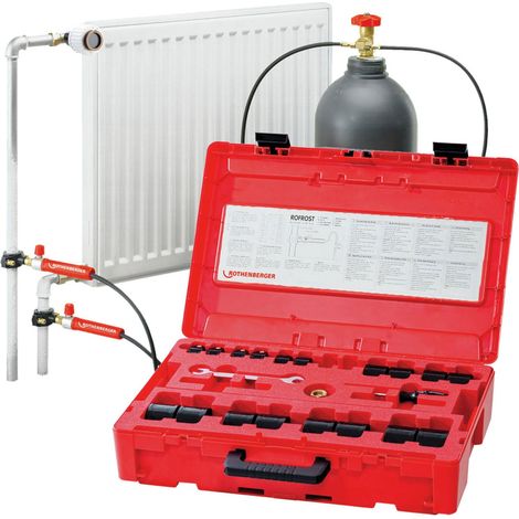 Rothenberger – Kit de glace carbonique pour cuivre et acier jusqu'à 2" – Congélation rapide jusqu'à -79°C – 65030
