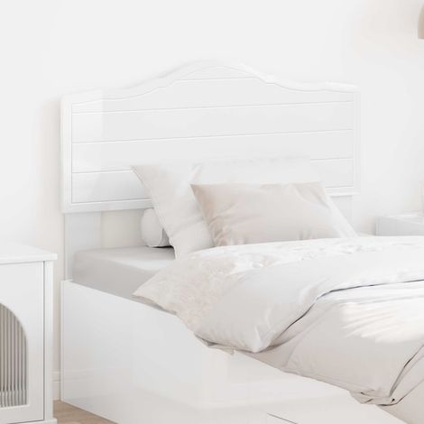 vidaXL Tête de lit Blanc Brillant Bois d'ingénierie (1/5)