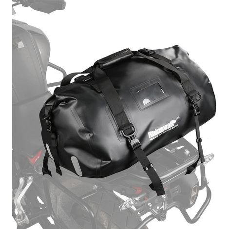 Sacoche de selle moto étanche 45L, système fixation rapide, voyage longue distance (1/5)