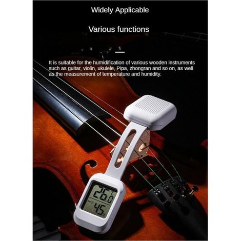 Humidificateur de Guitare avec ThermomèTre et HygromèTre pour Humidificateur de Guitare, Panneau Anti-SéChage, Fissuration, rose (1/5)