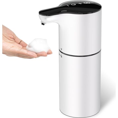 Automatischer Flüssigseifenspender, berührungsloser Reinigungsmittelspender, elektrischer Seifenspender (400 ml/oz), 8-stufige Geschwindigkeitsregelung, wiederaufladbare automatische Seifenpumpe über 