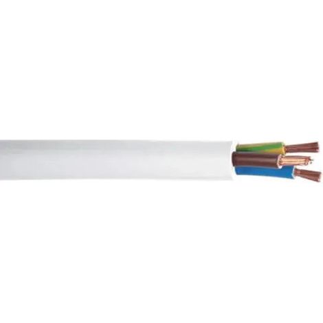 Cavo elettrico Zenitech H05VV-F bianco 10 metri 1.5 mm²