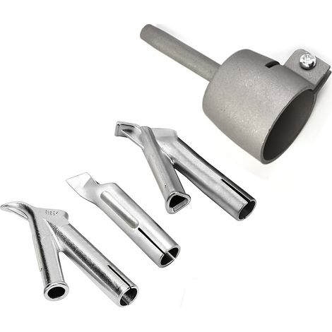 1 jeu de buses de soudage à raccord rapide, comprenant 4 embouts de 5 mm (triangulaires et ronds) pour pistolets à air chaud destinés au PVC (1/5)