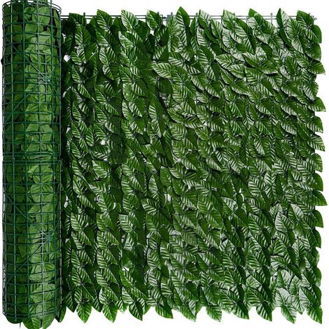 Schermo Privacy in Edera Artificiale per Recinzione, Siepe Artificiale 100cm x 300cm, Pannelli Siepe Finta, Decorazione da Giardino Esterno (1/5)