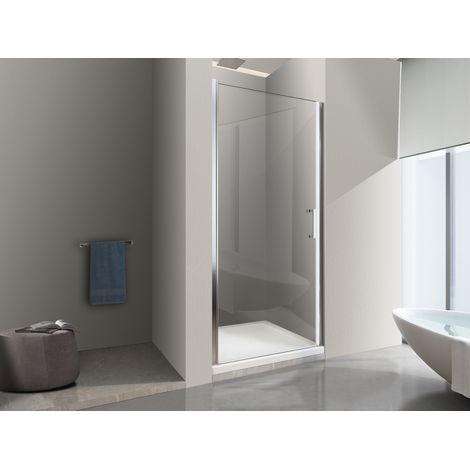 NALA Parete Doccia Battente In Nicchia Vetro 8 mm Easy-clean Reversibile 69-73 H 200 cm