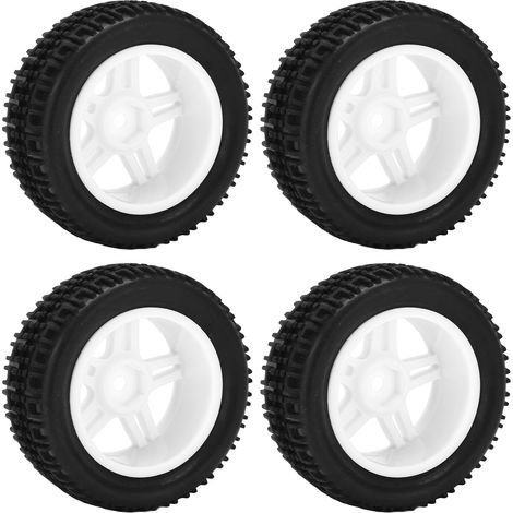 Lot de 4 pneus de 75 mm pour voiture RC Wltoys 144001 1/14 (type U), en caoutchouc blanc. (1/5)