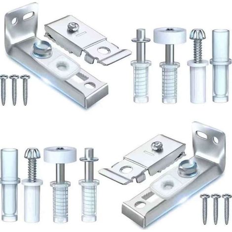 Kit of hardware for doors chaises, set of 2, repair for doors chaises, doors sliding and doors of cabinet (1/4)