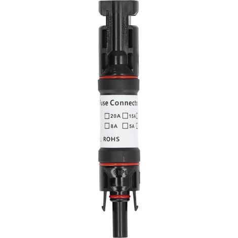 Solar-PV-Sicherungshalter, PPO-Messing-Photovoltaikstecker mit Selbstverriegelungssystem, DC 1000 V, 20 A (1/5)