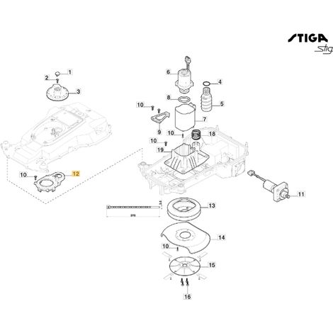 Coperchio ORIGINALE STIGA robot rasaerba tagliaerba Stig - g300 322110132/0