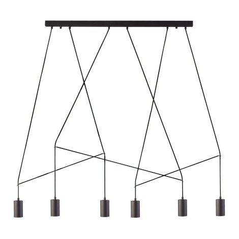 Lampadario sospeso Nowodvorski Imbria nero 6xGU10 130cm