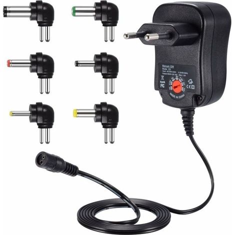 12W Adaptateur Alimentation Universelle 3V 4,5V 5V 6V 7,5V 9V et 12V, Chargeur Secteur Transformateur DC 220V pour VTech Kidimagic Starlight Kidi LightShow Party Sorio 1 2 3S 3 MobiGo Genius (1/5)