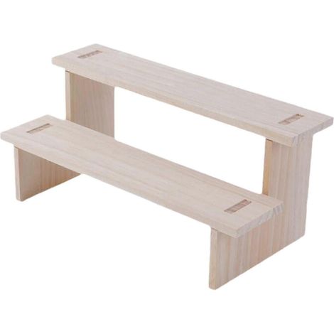 Holz-Displayständer, Thekenaufsteller, Aufbewahrungsregal für Actionfiguren, rustikales Puppenregal für Restaurants, Schlafzimmer-2 layer (1/5)