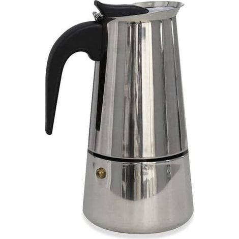 SABIR-Cafetière italienne  Cafetière moka en acier inoxydable  Cafetière expresso italienne  4 tasses [397] (1/4)