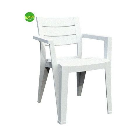 SEDIA CON BRACIOLI JULIE CHAIR BIANCO 61,5X58,5X79H DI KETER