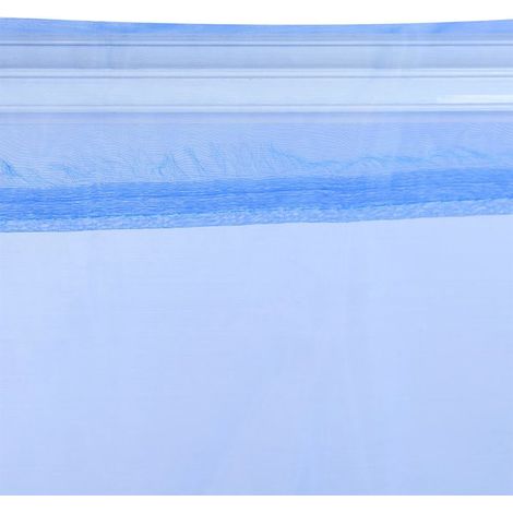 Voile pour Fenêtre avec Emplacement pour Tringle – Rideau de Chambre/Balcon – Polyester 200x100cm – Bleu Foncé – Lot 1 (1/5)