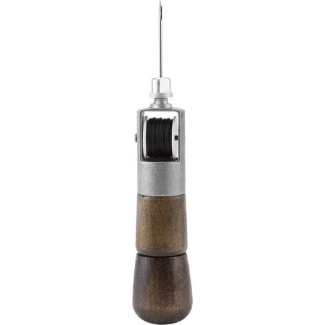 Kit de poinçon de couture, outil de piquage manuel en cuir, kit de couture avec 2 aiguilles et clé pour bricolage et points de serrure (1/5)
