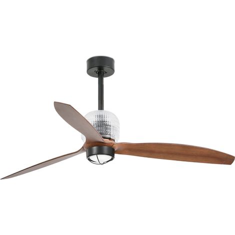 DECO FAN M Ventilador negro/nogal 3000K TUYA