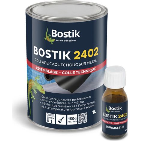 Bostik – Colle néoprène haute performance 2402 – Adhérence élevée sur métaux – Résistance à l'arrachement et à la température – Formule sans toluène