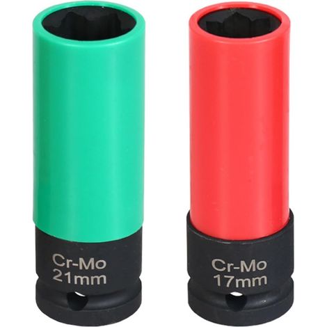 Douille de protection pour écrou de roue avec douille convexe de 17 mm/21 mm (1/5)