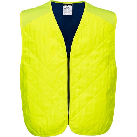 Chaleco Refrescante Evaporativo: Frescura y Comodidad para Trabajadores / Amarillo / L/XL